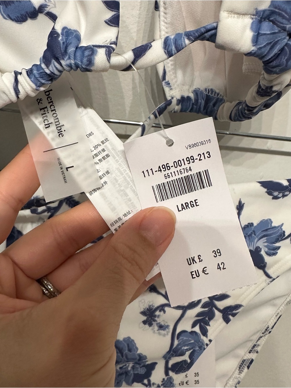 NWT Abercrombie & Fitch Floral Bikini Set Large - Picture 4 of 6